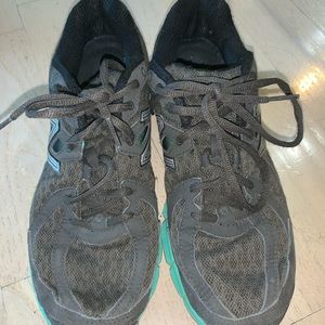 Grey and Mint New Balance Sneakers
